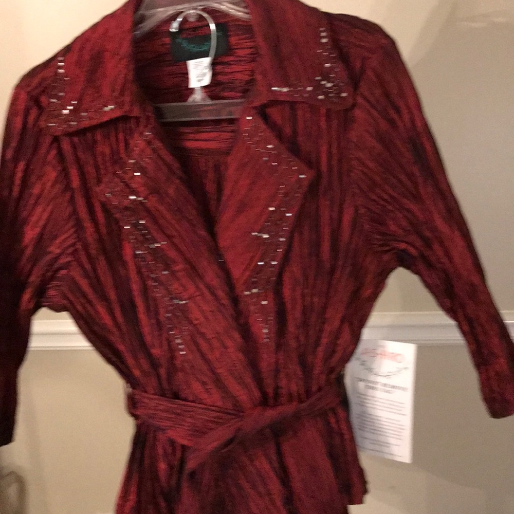 Woman church suit.